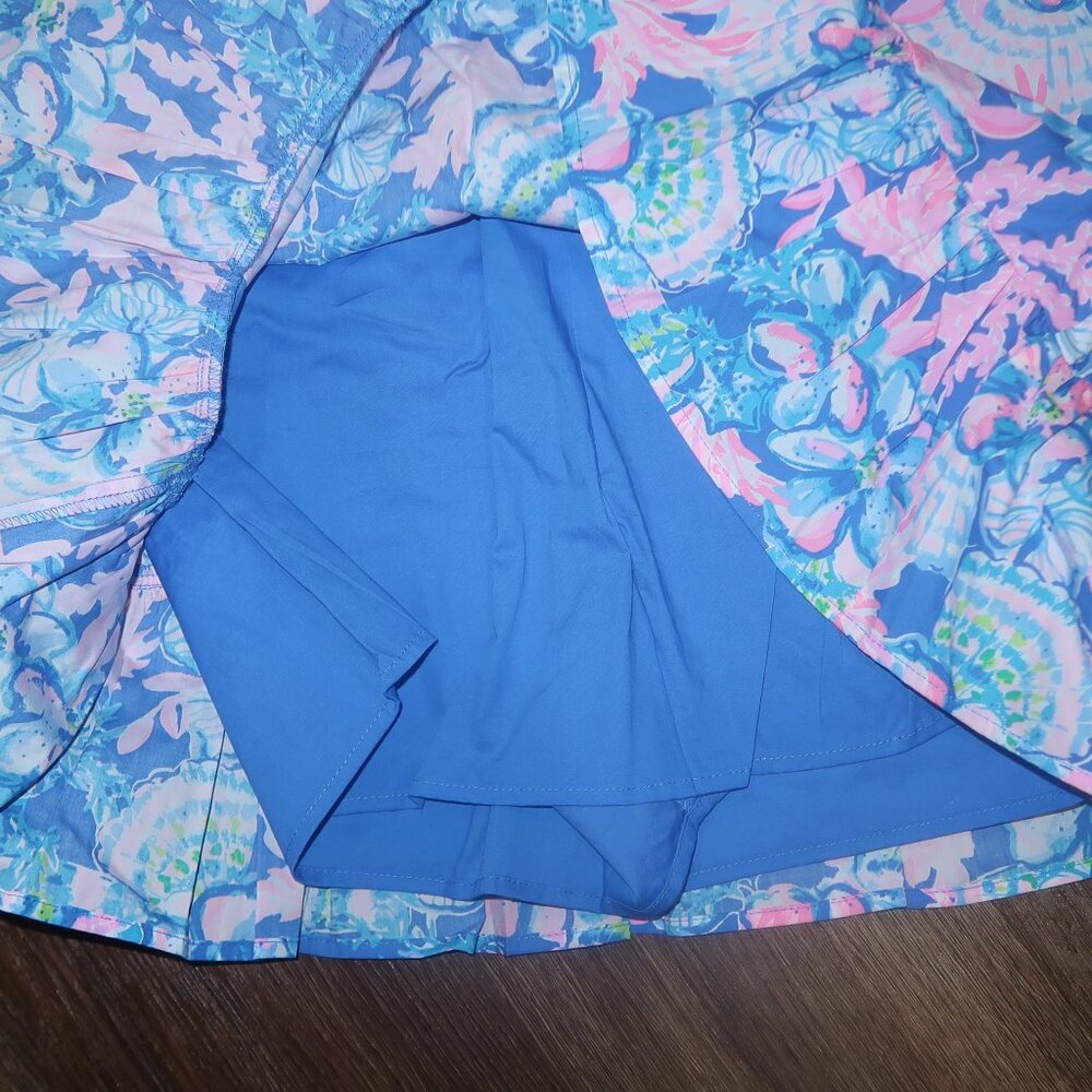 NWT Womens Lilly Pulitzer Rocko Dress Romper Blue Tang Sitting Seaside size 10 - Picture 7 of 7